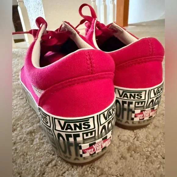 VANS OLD SKOOL STACKED LOGO STACK, CABARET, SIZE 9 WOMENS - Picture 6 of 15